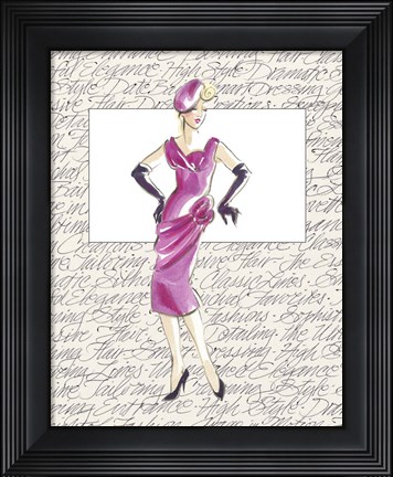 Framed 50&#39;s Fashion VI Print