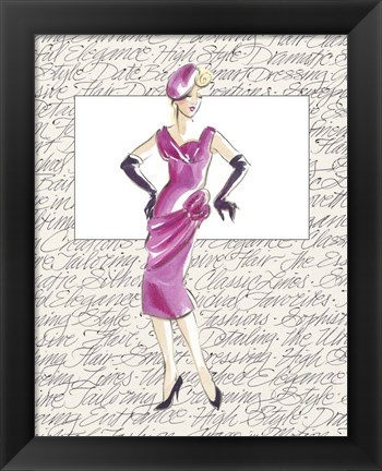 Framed 50&#39;s Fashion VI Print