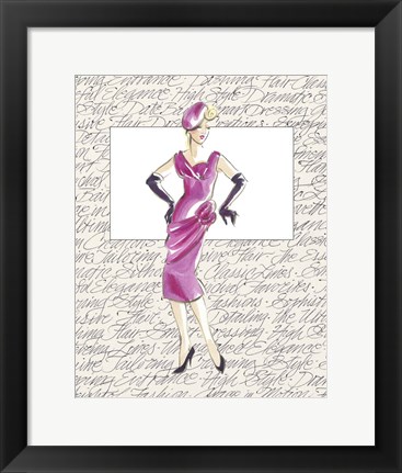 Framed 50&#39;s Fashion VI Print