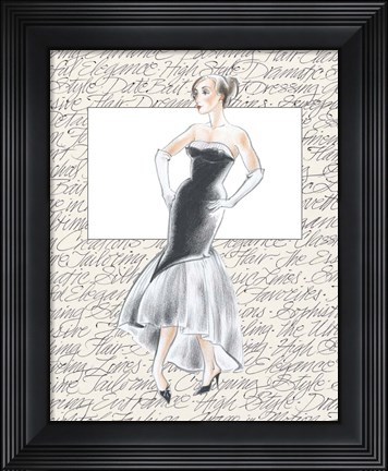 Framed 50&#39;s Fashion IX Print