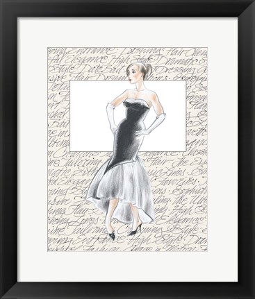 Framed 50&#39;s Fashion IX Print