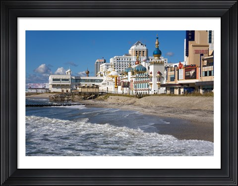 Framed Boardwalk Casinos, Atlantic City, New Jersey, USA Print