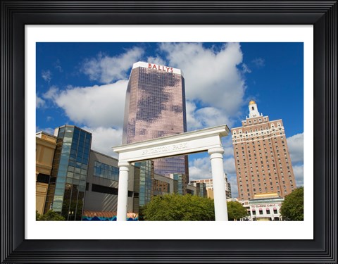 Framed Ballys Casino &amp; Brighton Park, Atlantic City Boardwalk, New Jersey, USA Print