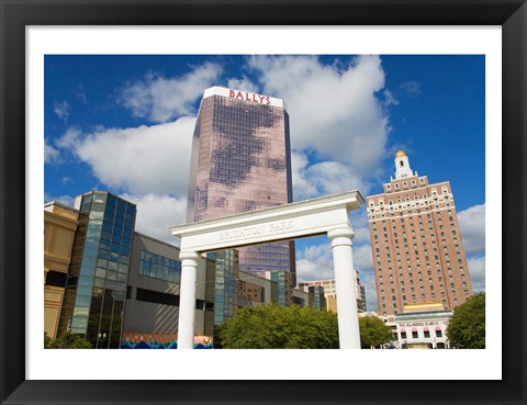 Framed Ballys Casino &amp; Brighton Park, Atlantic City Boardwalk, New Jersey, USA Print