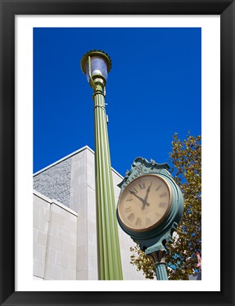 Framed Clock on Atlantic Avenue, Atlantic City, New Jersey, USA Print