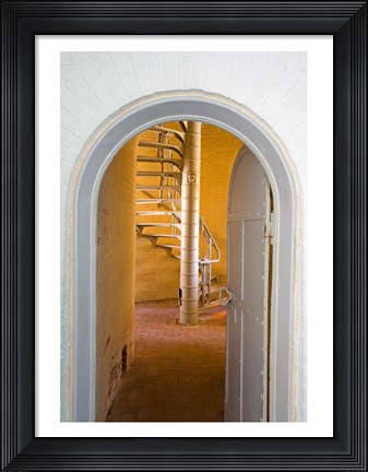 Framed Spiral Stairs in Absecon Lighthouse Museum, Atlantic County, Atlantic City, New Jersey, USA Print