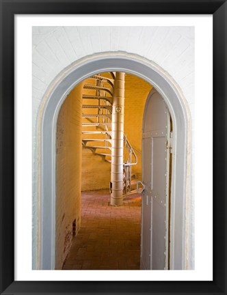 Framed Spiral Stairs in Absecon Lighthouse Museum, Atlantic County, Atlantic City, New Jersey, USA Print