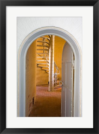 Framed Spiral Stairs in Absecon Lighthouse Museum, Atlantic County, Atlantic City, New Jersey, USA Print