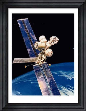 Framed Space Station Concept McDonnell Douglas Print