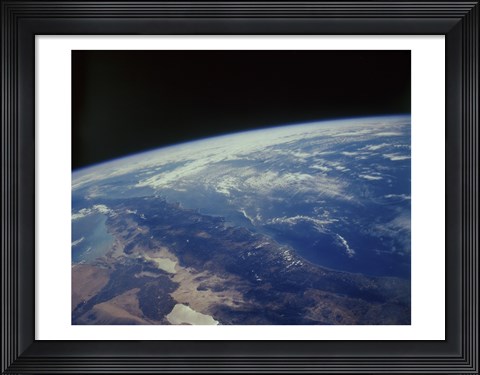 Framed Earth Showing Southern California Baja Los Angeles California Print