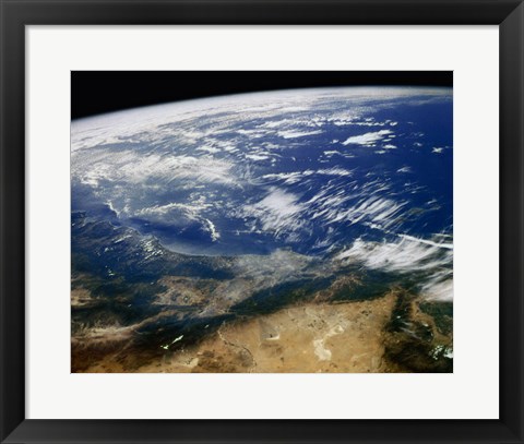 Framed Earth San Andreas and Garloch Faults California USA Print