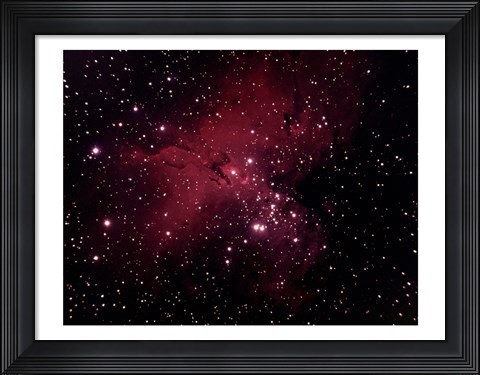 Framed Gaseous Nebula in Serpens Print