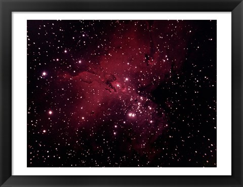 Framed Gaseous Nebula in Serpens Print