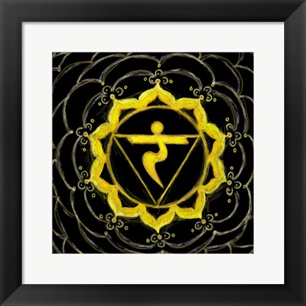 Framed Manipura - Solar Plexus Chakra, Sparkling Jewel Print