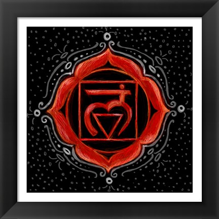 Framed Muladhara - Root Chakra, Support Print