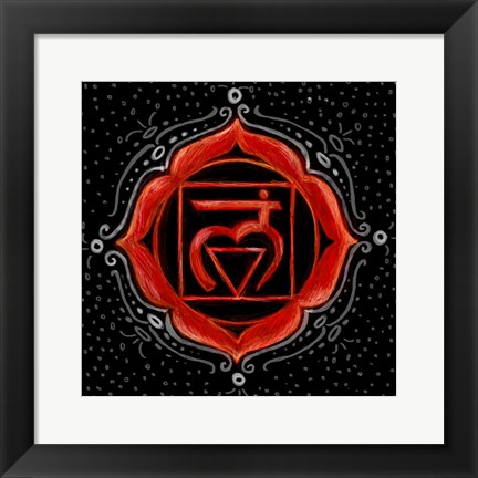 Framed Muladhara - Root Chakra, Support Print