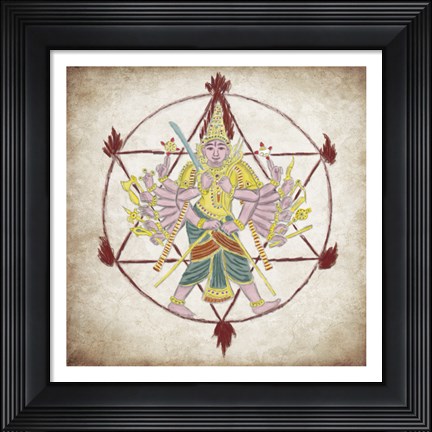 Framed Chakra Ayudhapurusha Print