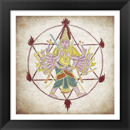 Framed Chakra Ayudhapurusha Print