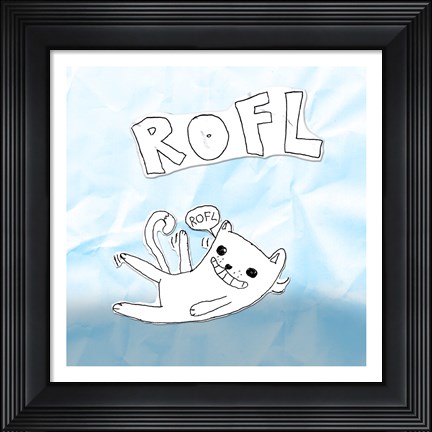 Framed ROFL Cat Print