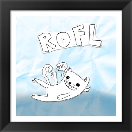 Framed ROFL Cat Print