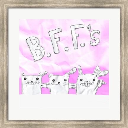 Framed BFF Cats Print