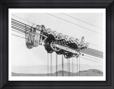 Framed Detail of carriage of permanent 150-ton cableway at Boulder Dam Print