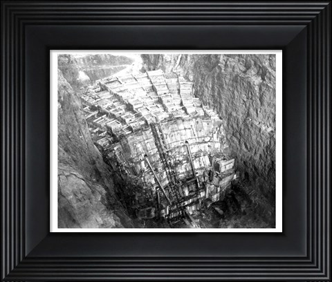 Framed As the Hoover Dam forms Print