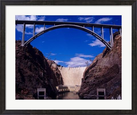 Framed Hoover Dam with Bypass from Reclamation Print