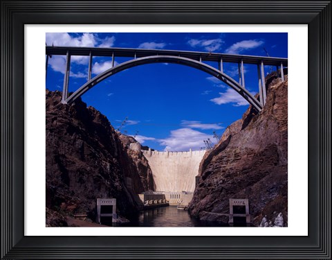 Framed Hoover Dam with Bypass from Reclamation Print