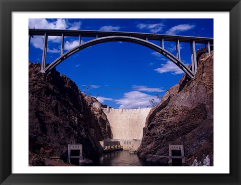Framed Hoover Dam with Bypass from Reclamation Print