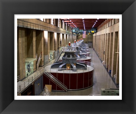 Framed Hoover Dam&#39;s generators Print