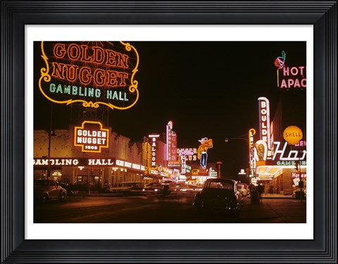 Framed Fremont Street 1952 Print