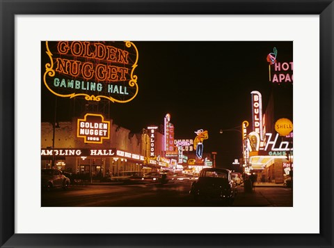 Framed Fremont Street 1952 Print