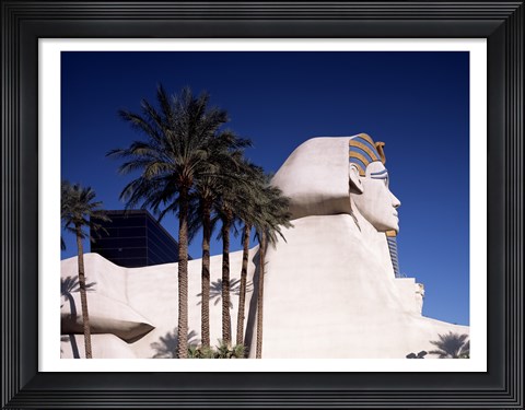 Framed Dramatic Sphynx at the Luxor Hotel Casino in Las Vegas Excalibur Hotel Turets, Las Vegas, Nevada Print