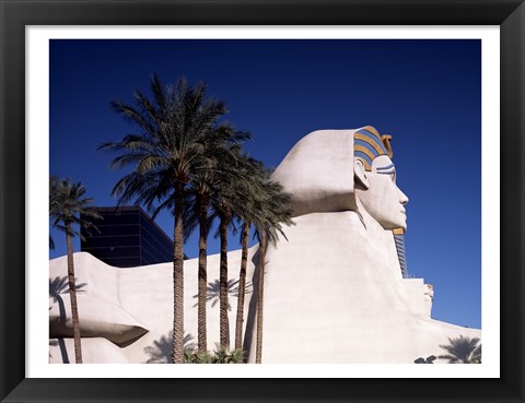 Framed Dramatic Sphynx at the Luxor Hotel Casino in Las Vegas Excalibur Hotel Turets, Las Vegas, Nevada Print