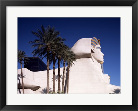 Framed Dramatic Sphynx at the Luxor Hotel Casino in Las Vegas Excalibur Hotel Turets, Las Vegas, Nevada Print