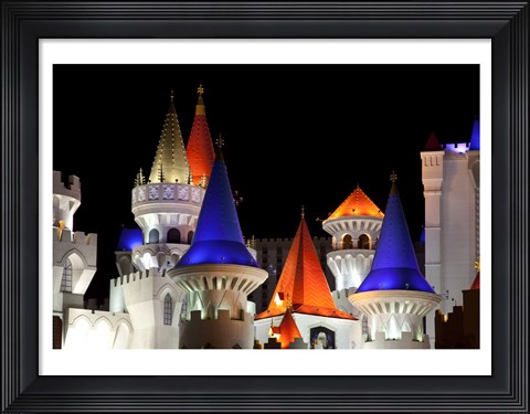 Framed Excalibur Hotel Turets, Las Vegas, Nevada Print