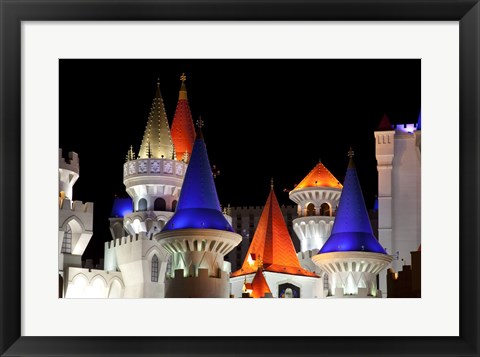 Framed Excalibur Hotel Turets, Las Vegas, Nevada Print