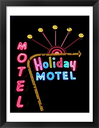 Framed Holiday Motel, Las Vegas, Nevada Print