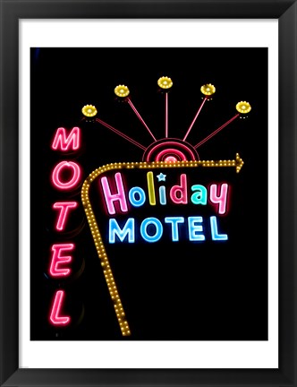 Framed Holiday Motel, Las Vegas, Nevada Print