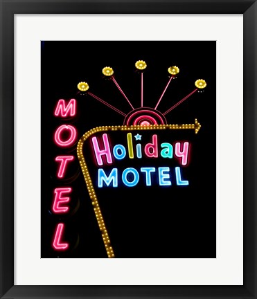 Framed Holiday Motel, Las Vegas, Nevada Print