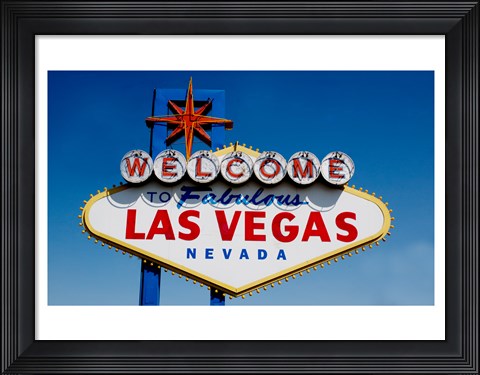 Framed Sign in daytime, Las Vegas, Nevada Print