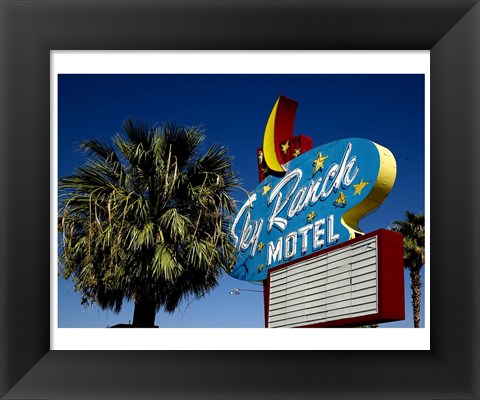 Framed Sky ranch motel sign Print