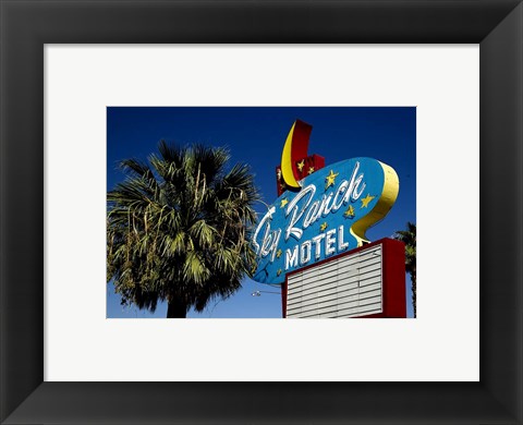 Framed Sky ranch motel sign Print