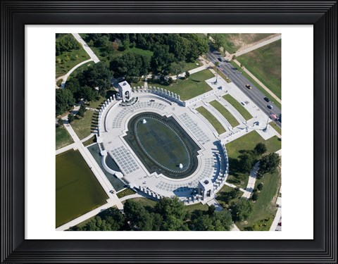 Framed Ariel view of the WW2 Monument Print