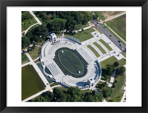 Framed Ariel view of the WW2 Monument Print