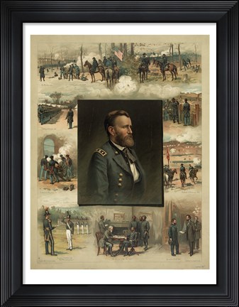 Framed Civil War Grant from West Point to Appomattox Print