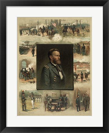 Framed Civil War Grant from West Point to Appomattox Print