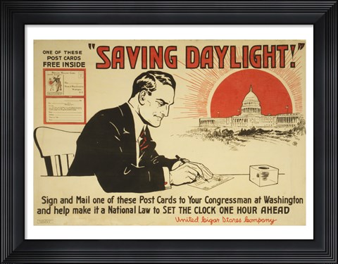 Framed Daylight savings time Print