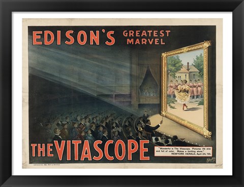 Framed Edisons Vitascope Print